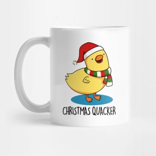 Christmas Quacker Cute Duck Pun Mug